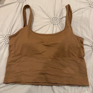 Altard State, brown, crop tank top, size M